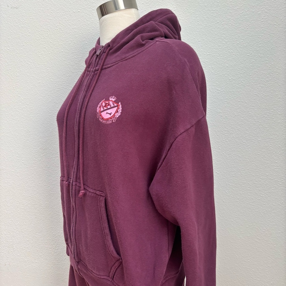 Victorias Secret Hoodie Sweatpants Sweatsuit Set Fleece Jogger Pink Red Size Xs - Picture 5 of 16